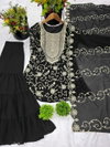 Tew Heavy Georgette Embroidery Work Top With Sharara Dupatta Exporters In India